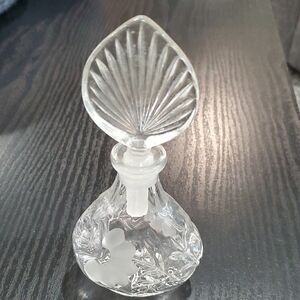 Princess House White Glass Art Perfume Bottle